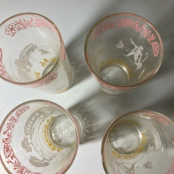 Vintage Pink and Gold Decorative Glass Set - Picture 4 of 6